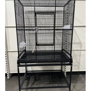 Premium Parrot Cage with Stand, - Black