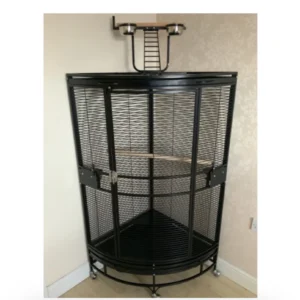 Parrot-Supplies Orlando Premium Play Top Corner Parrot Cage - Black